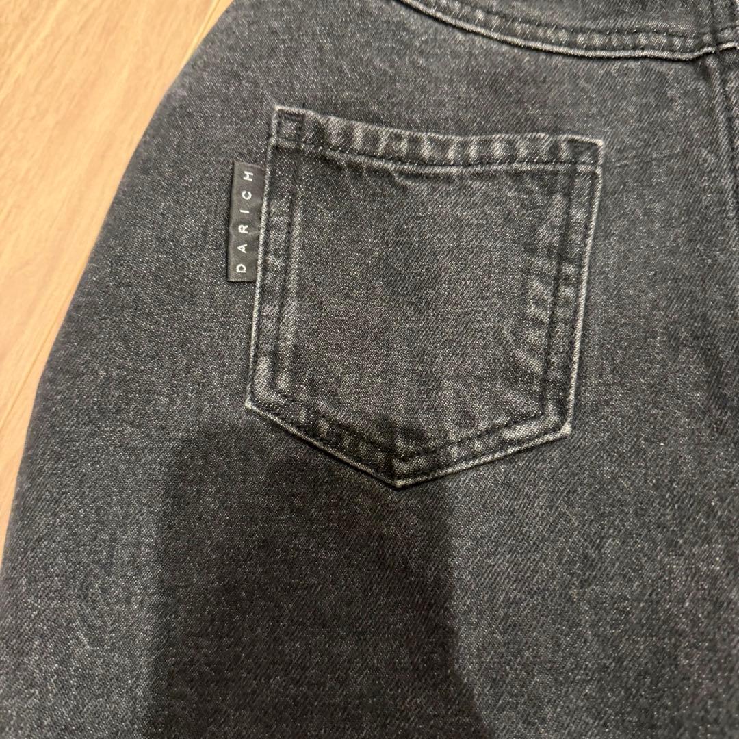 Darich フロントオープンデニムロングスカート BLK M