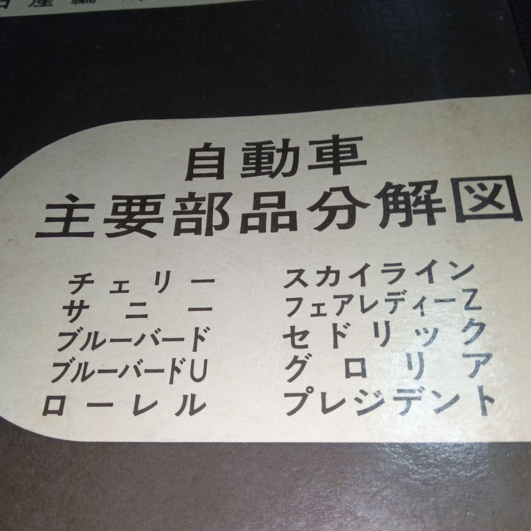 日産車　主要部品分解図