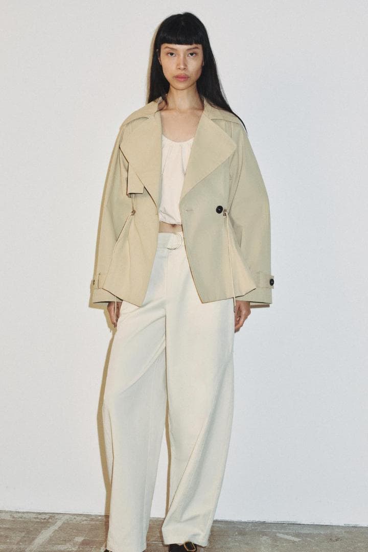 新品 ZARA 調節可能なウエスト ショートトレンチコート XS