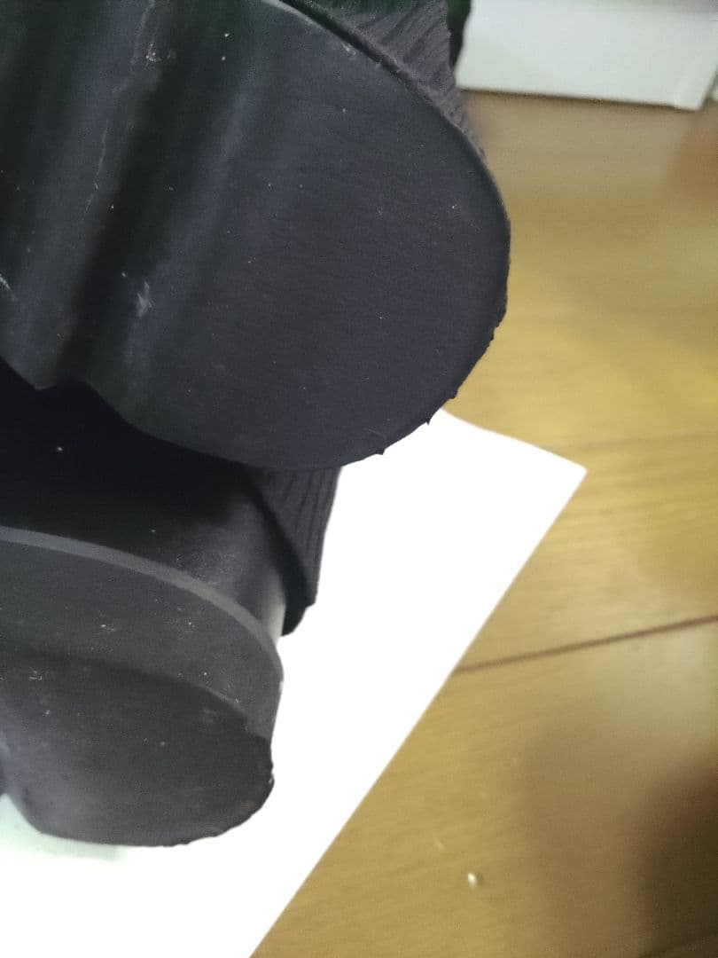 MURUAの黒のルージーソックブーツ