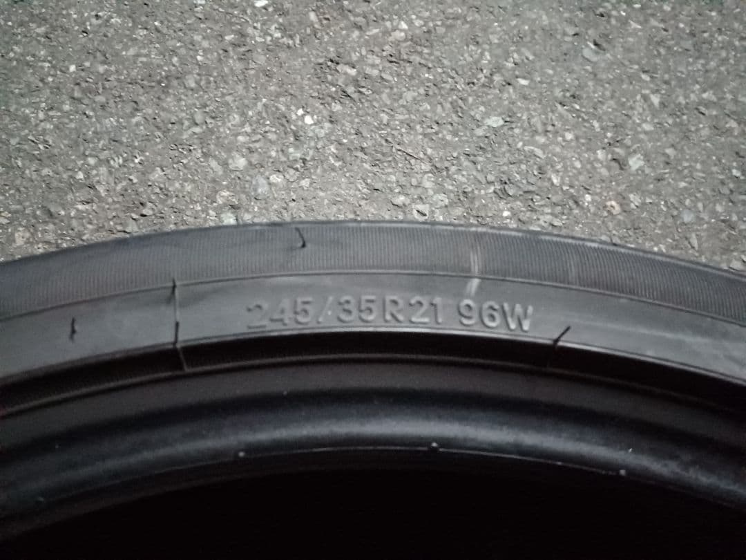 しん245/35R21 2本 2022年製造 5分山　トーヨー