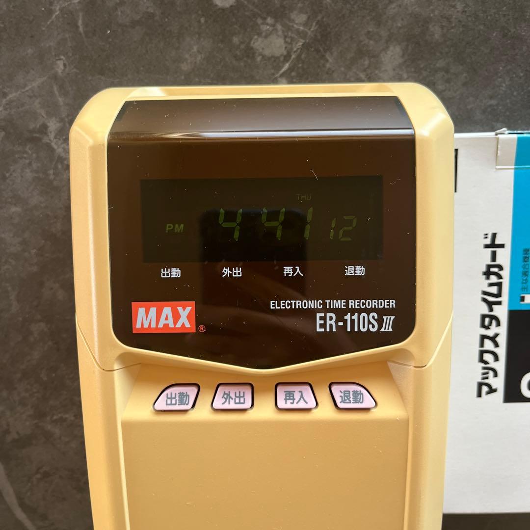 MAX ER-110S 電子タイムレコーダー Sカード４９枚付き