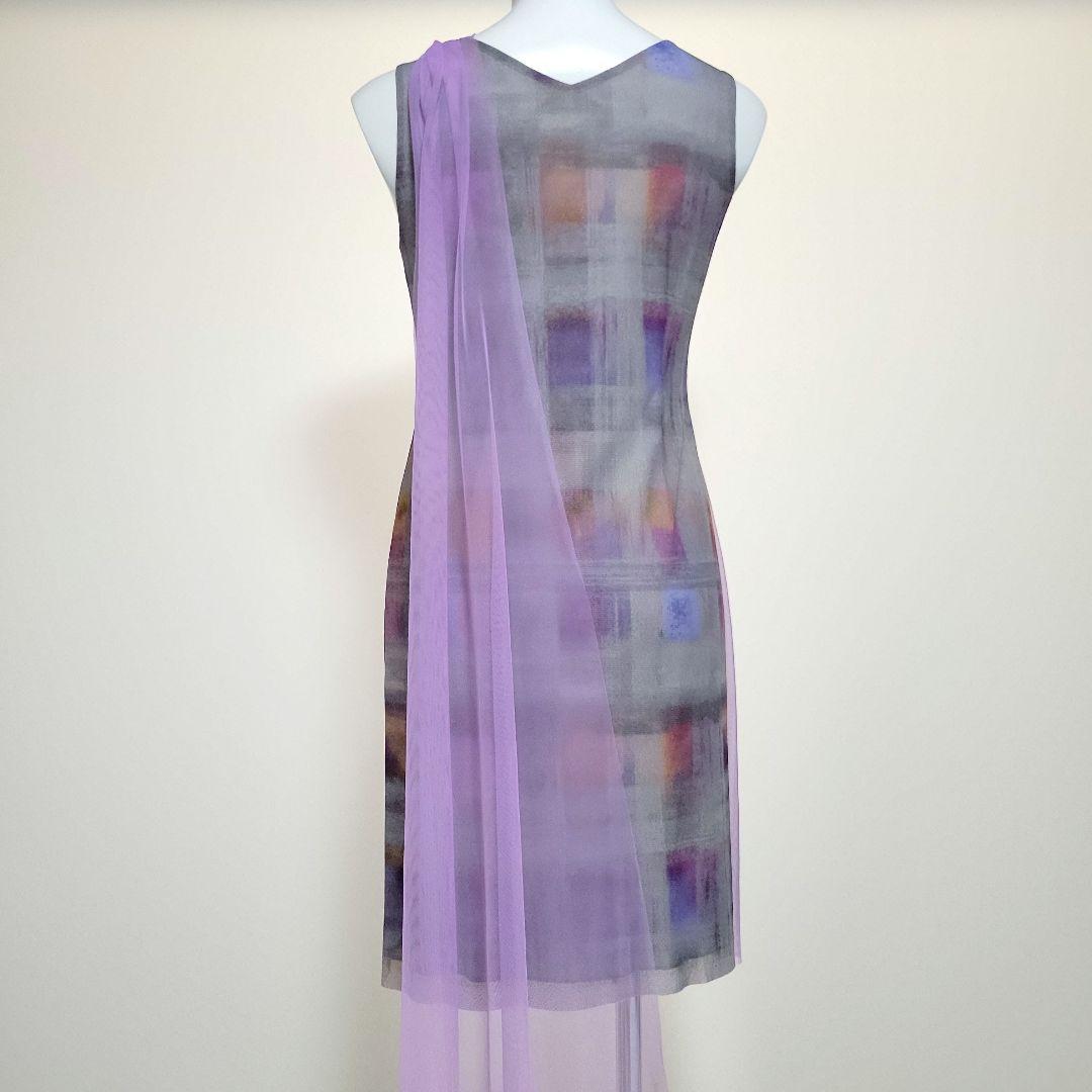 VIVIENNE TAM チュール レイヤード インクプリント ドレス ０