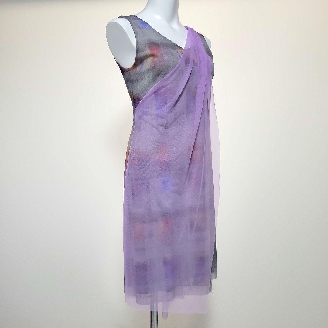 VIVIENNE TAM チュール レイヤード インクプリント ドレス ０