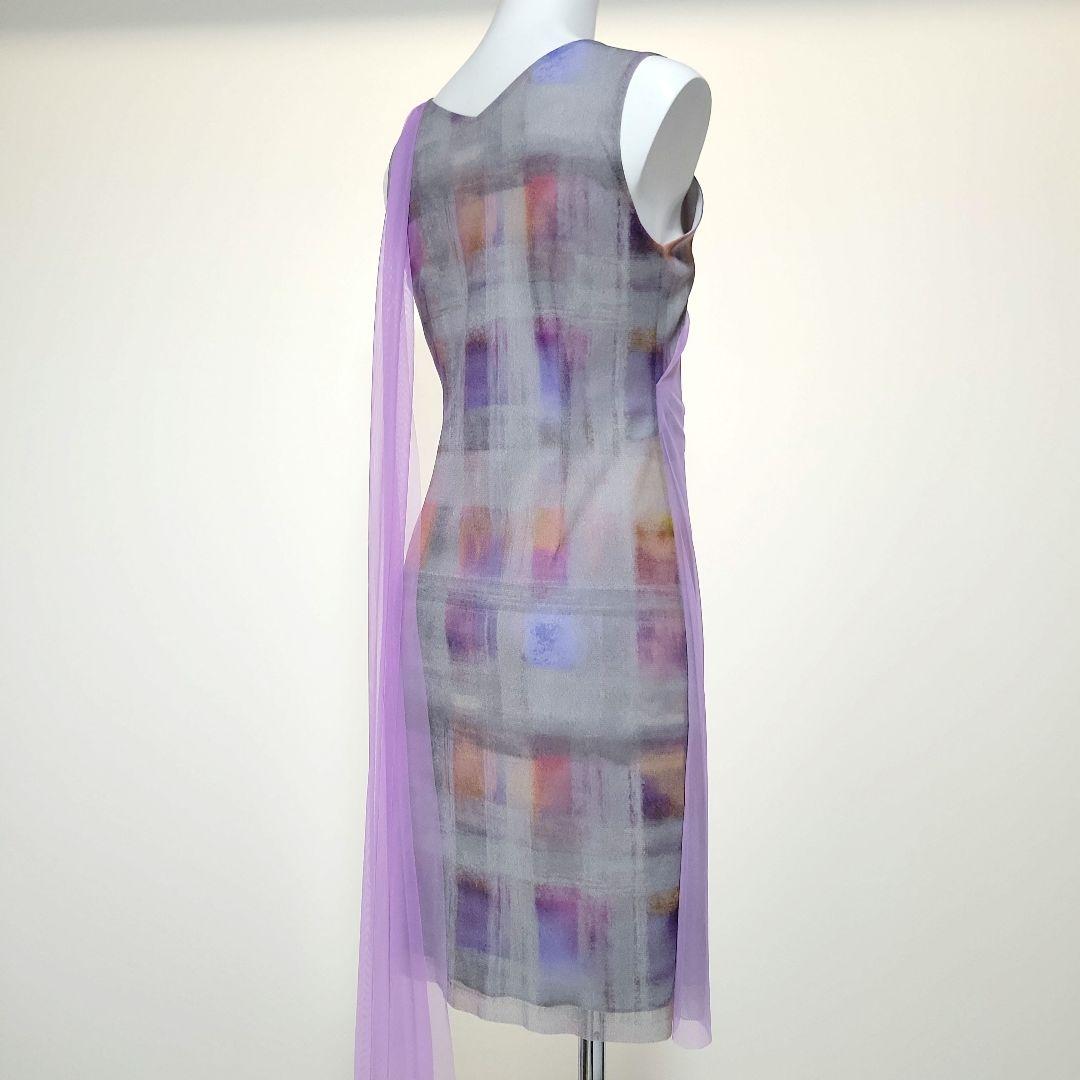 VIVIENNE TAM チュール レイヤード インクプリント ドレス ０