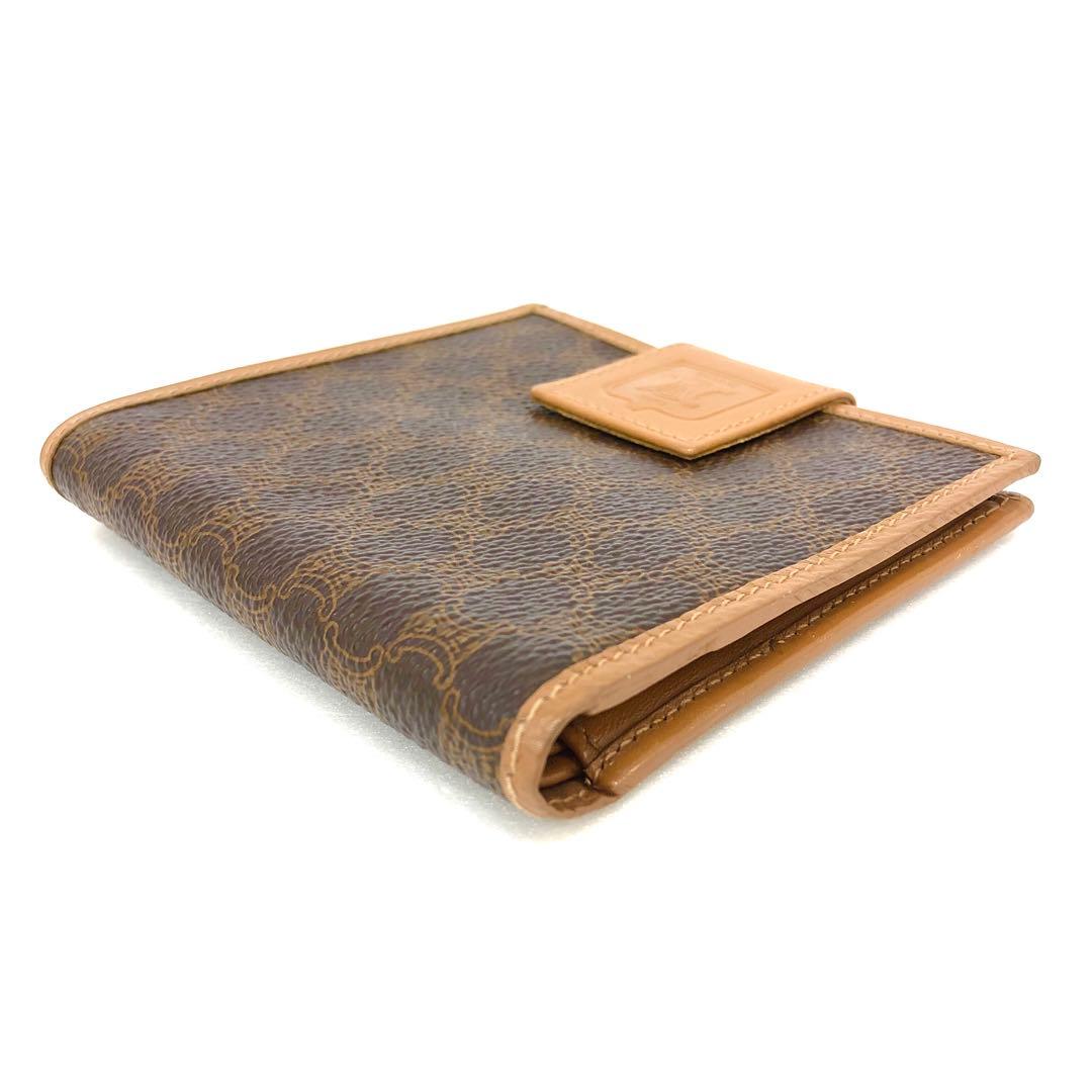 M02/001 CELINE セリーヌ 二つ折り財布 マカダム ブラウン