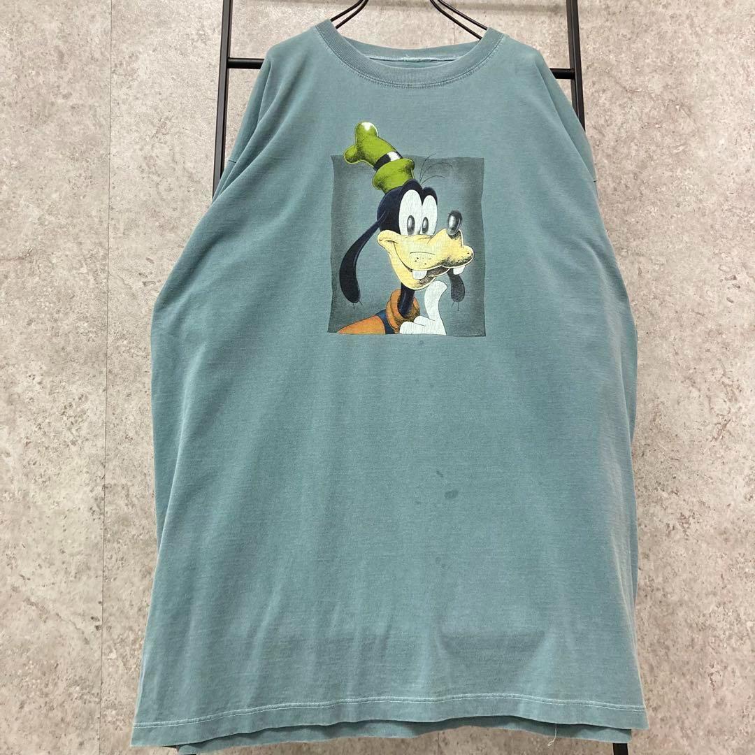 《US古着》ディズニー グーフィー キャラクター Tシャツ メンズ3XL