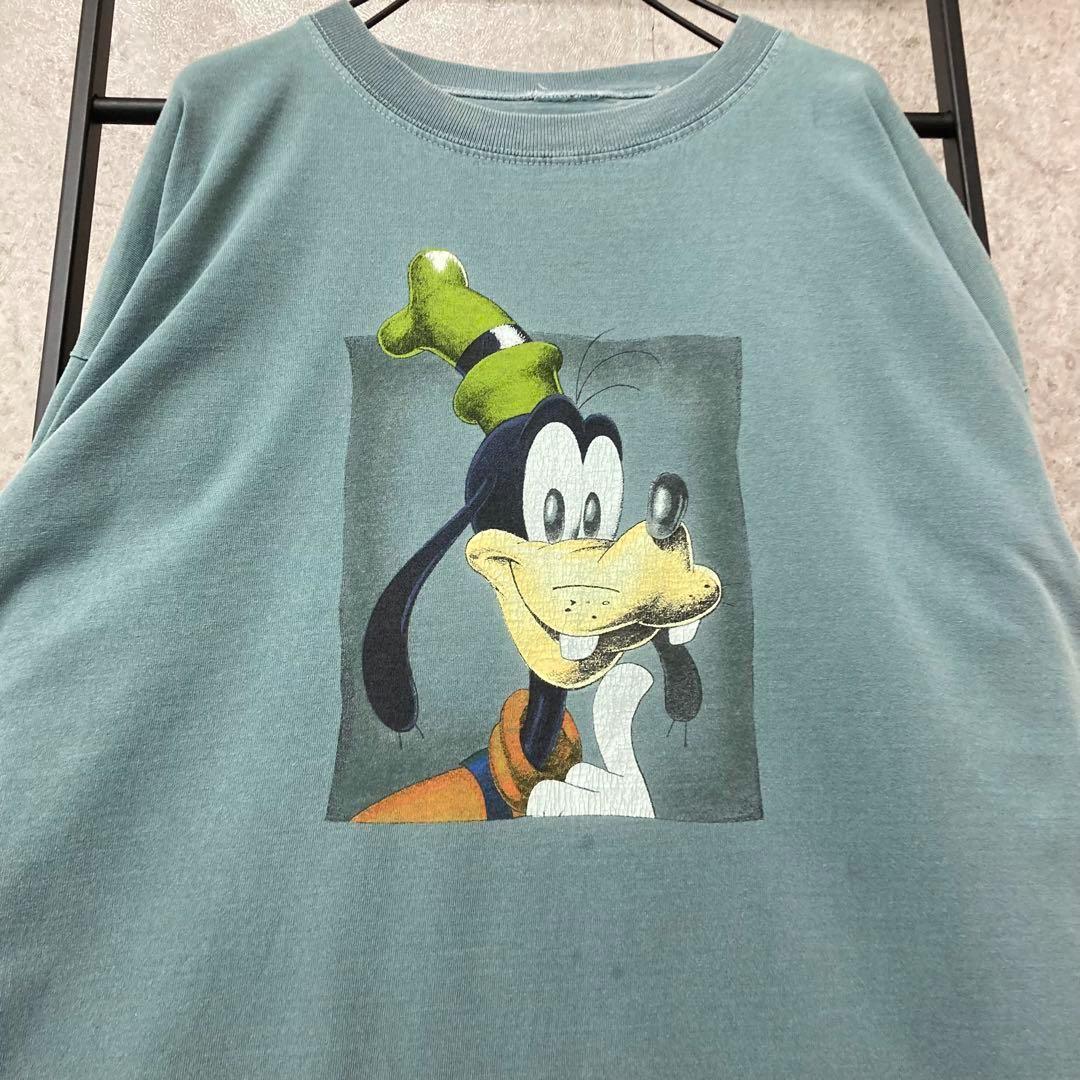 《US古着》ディズニー グーフィー キャラクター Tシャツ メンズ3XL