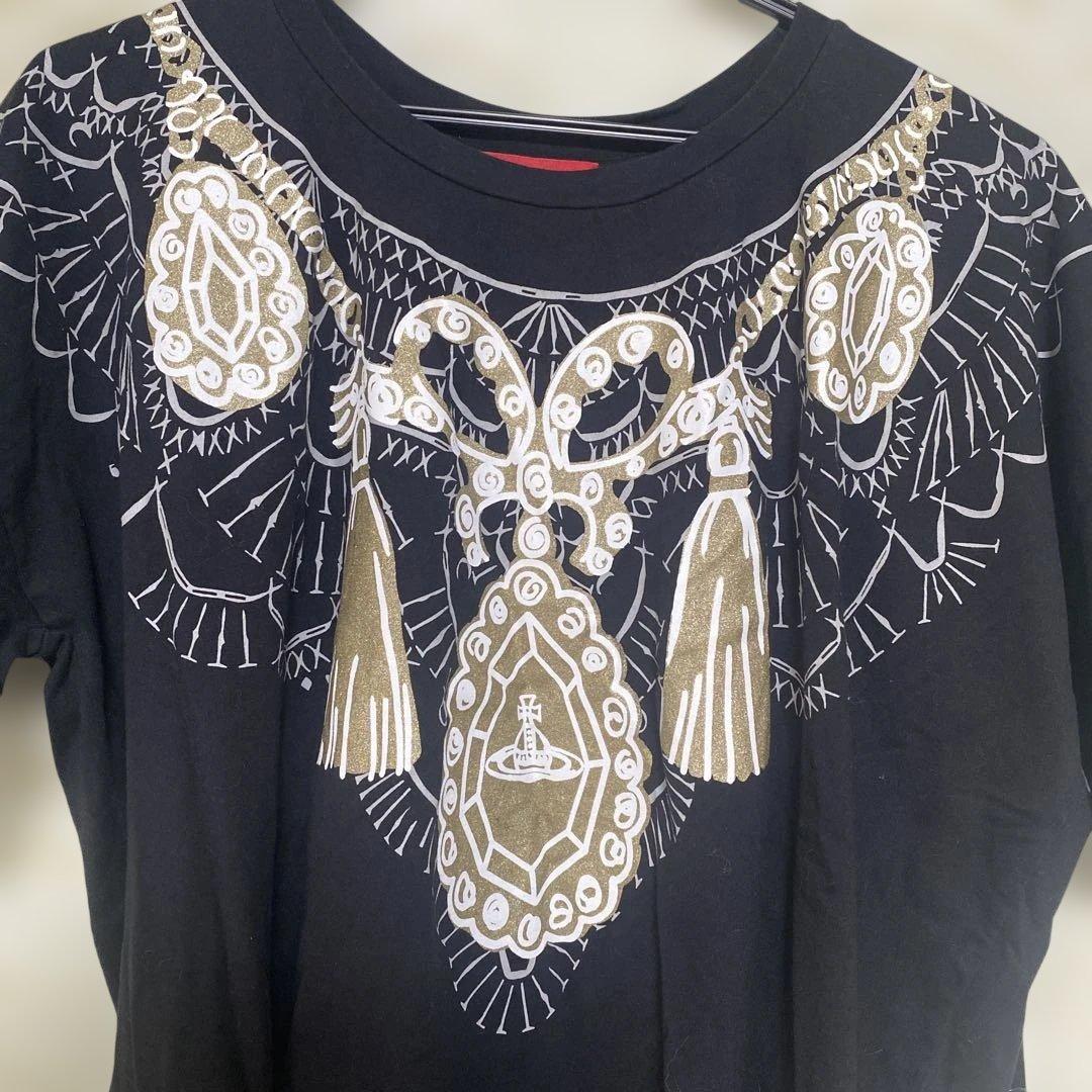 専用ですVivienne Westwood タッセル、レースプリント黒Tシャツ