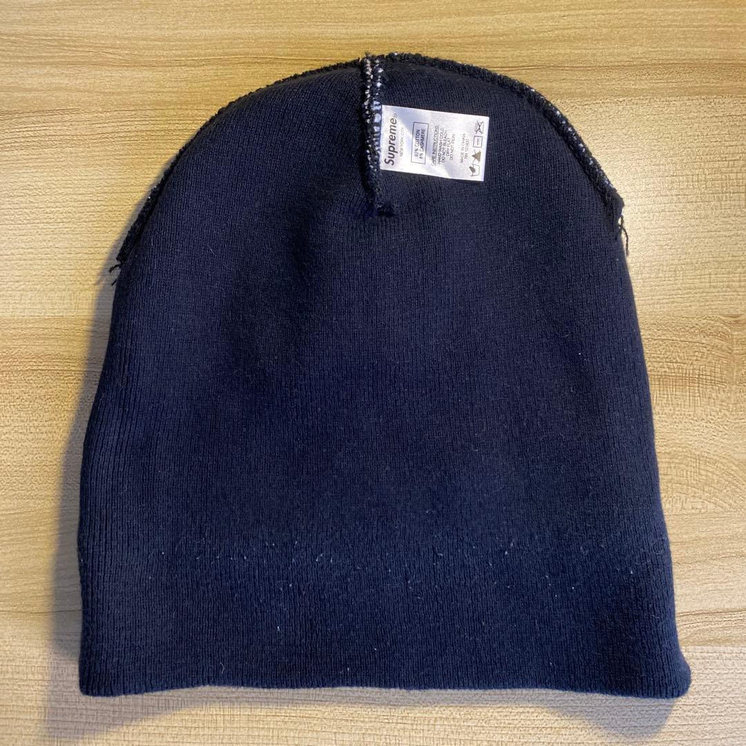 supreme Big logo beanie black/黒