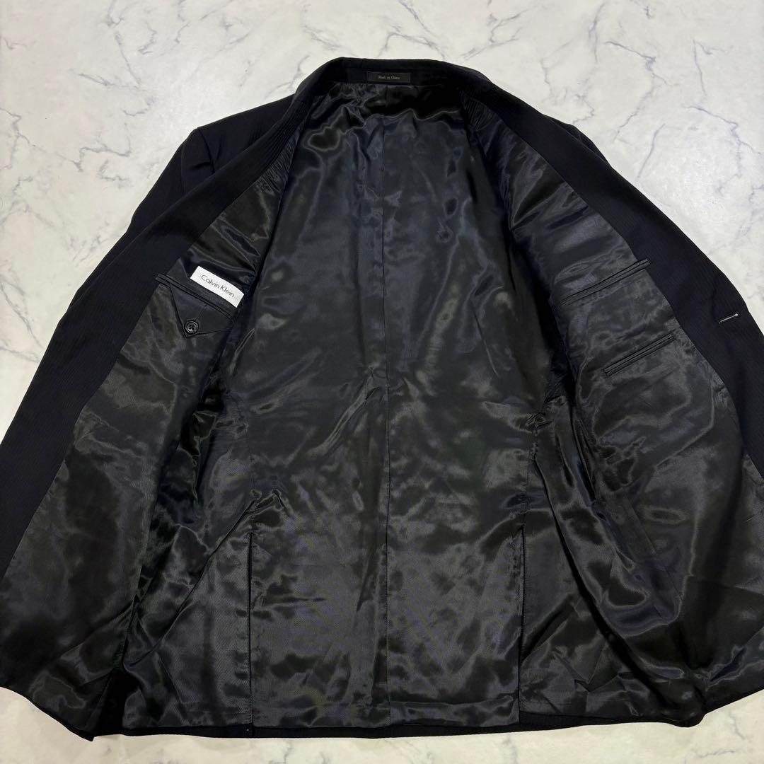 美品   3ピーススーツ XL ウール 黒 クリーニング済