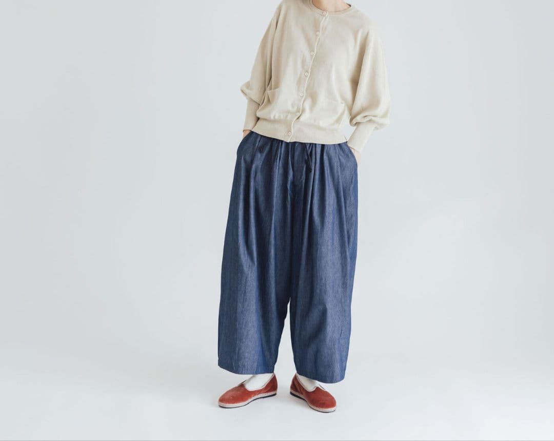 新品未使用 Gauze# ガーゼ ギャザースリーブ ニット カーディガン