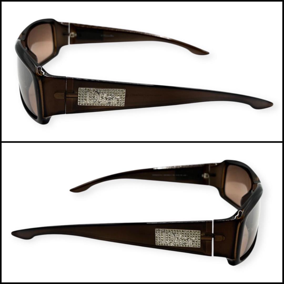 【極美品】Christian Dior ラインストーン　サングラス　スクエア