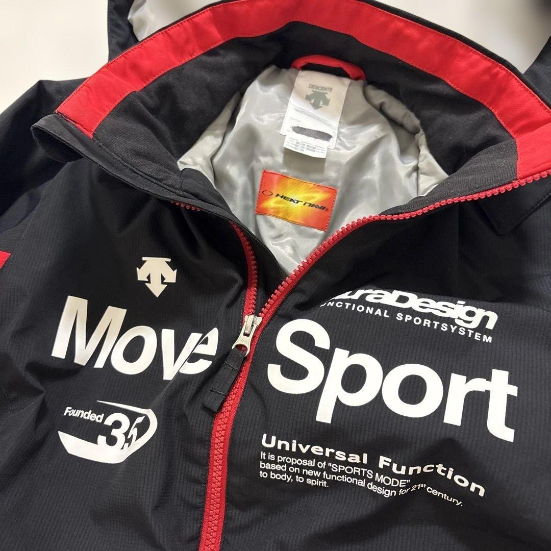 デサント MOVE SPORT 140cm子ども用スキーウェアセット 黒/赤