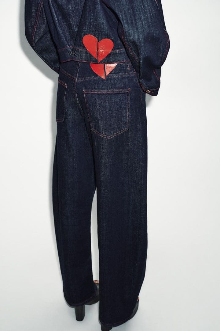 完売品 ZARA Z1975ハイウエストバレルフィットデニムパンツ EU40