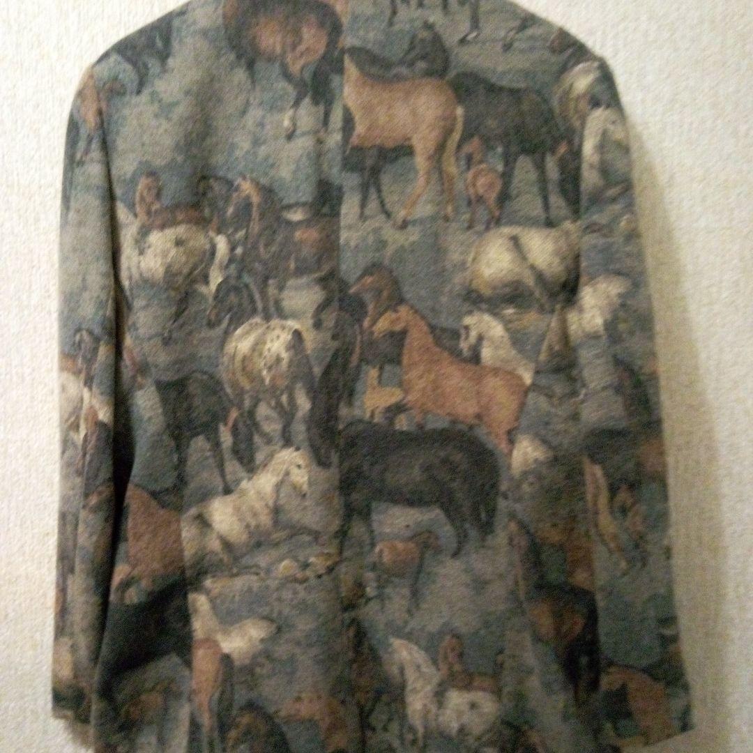 馬好き馬柄ブレザージャケットツ
