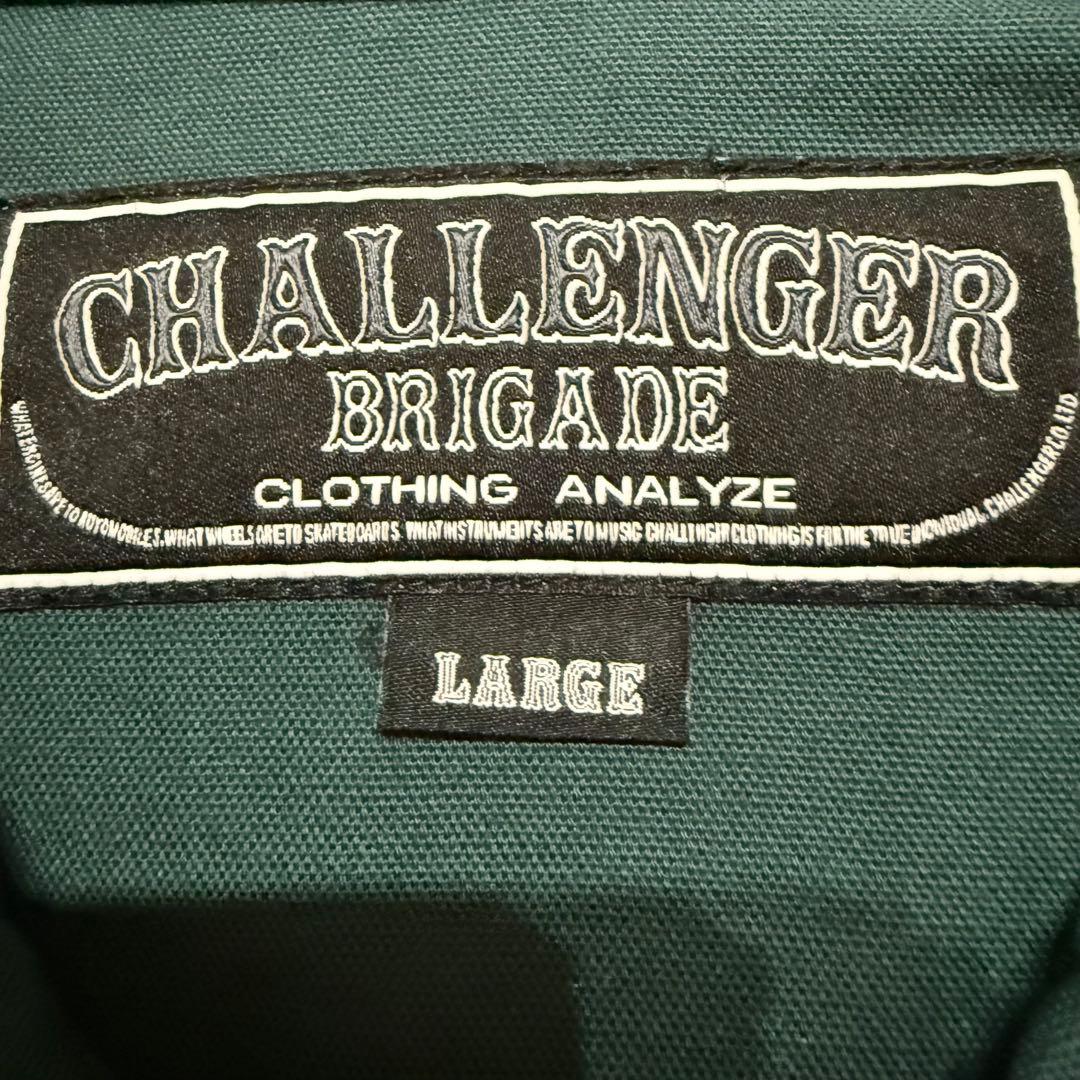 チャレンジャー スイングトップ ロゴ刺繍 ハリントンジャケット L/グリーン