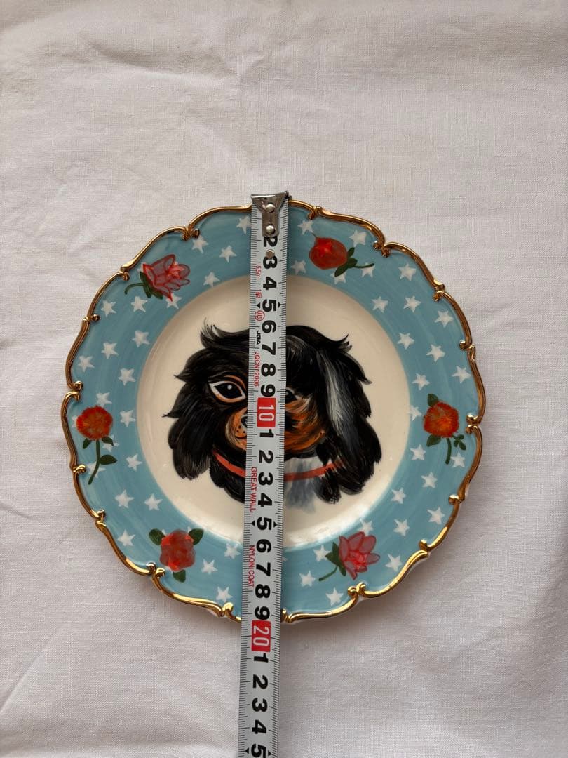 ナタリーレテ　犬のイラスト皿 約19cm