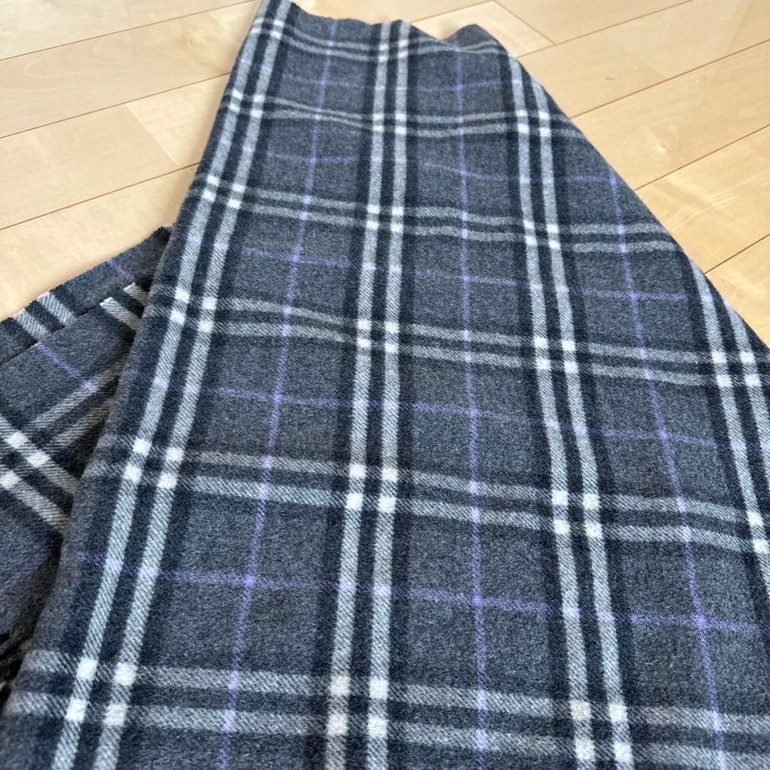BURBERRY チェック柄ストール グレー系