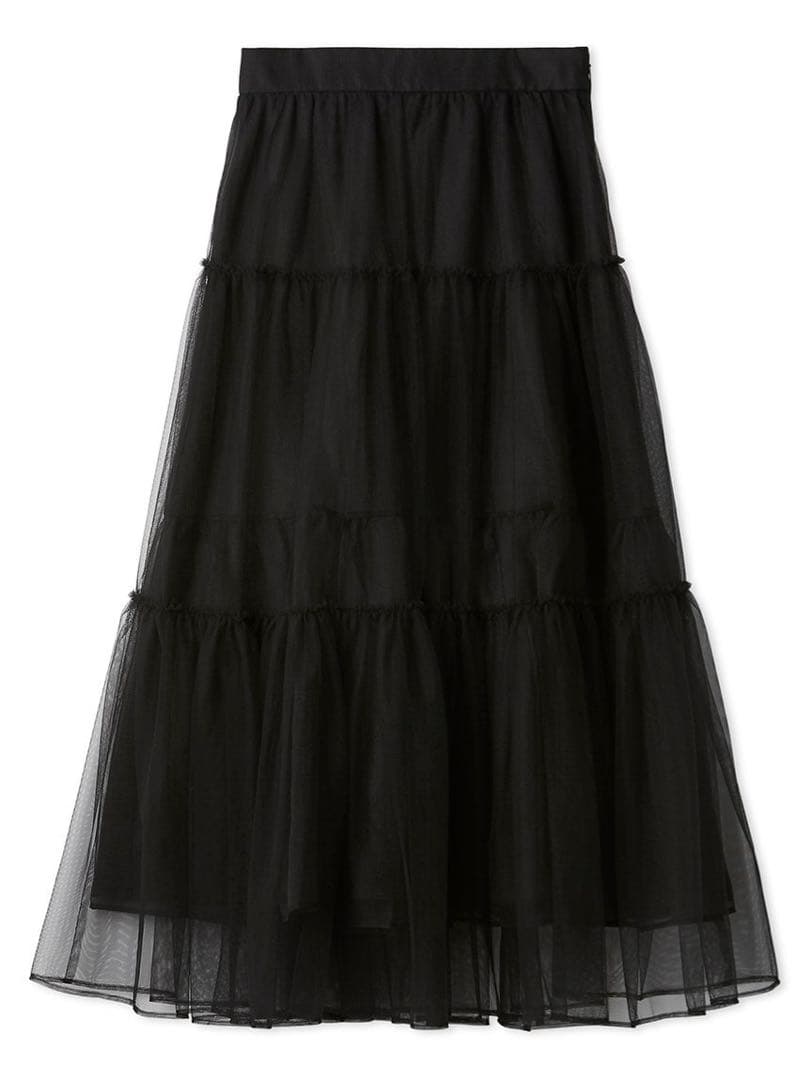 【新品未使用】CELFORD セルフォード♪チュールティアードスカート BLK