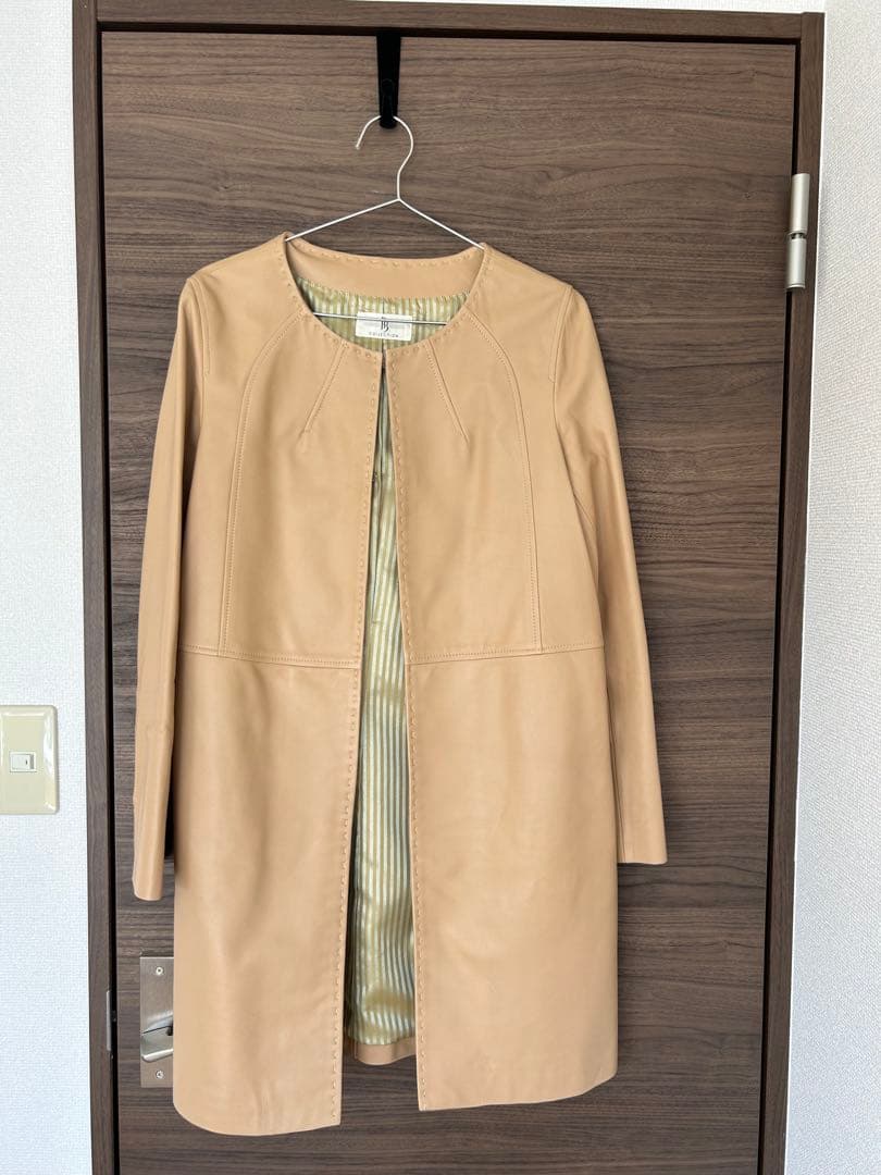 ⭐︎【百貨店12万円】極上イタリアンラムレザーコート／未使用級