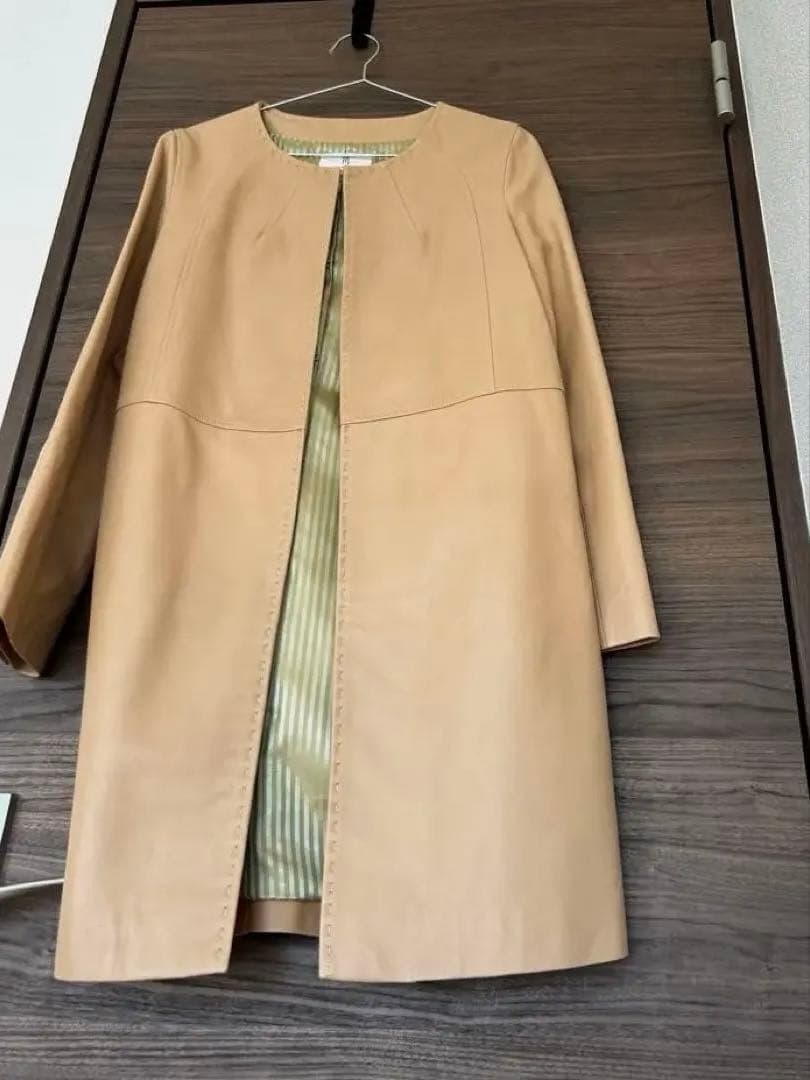 ⭐︎【百貨店12万円】極上イタリアンラムレザーコート／未使用級