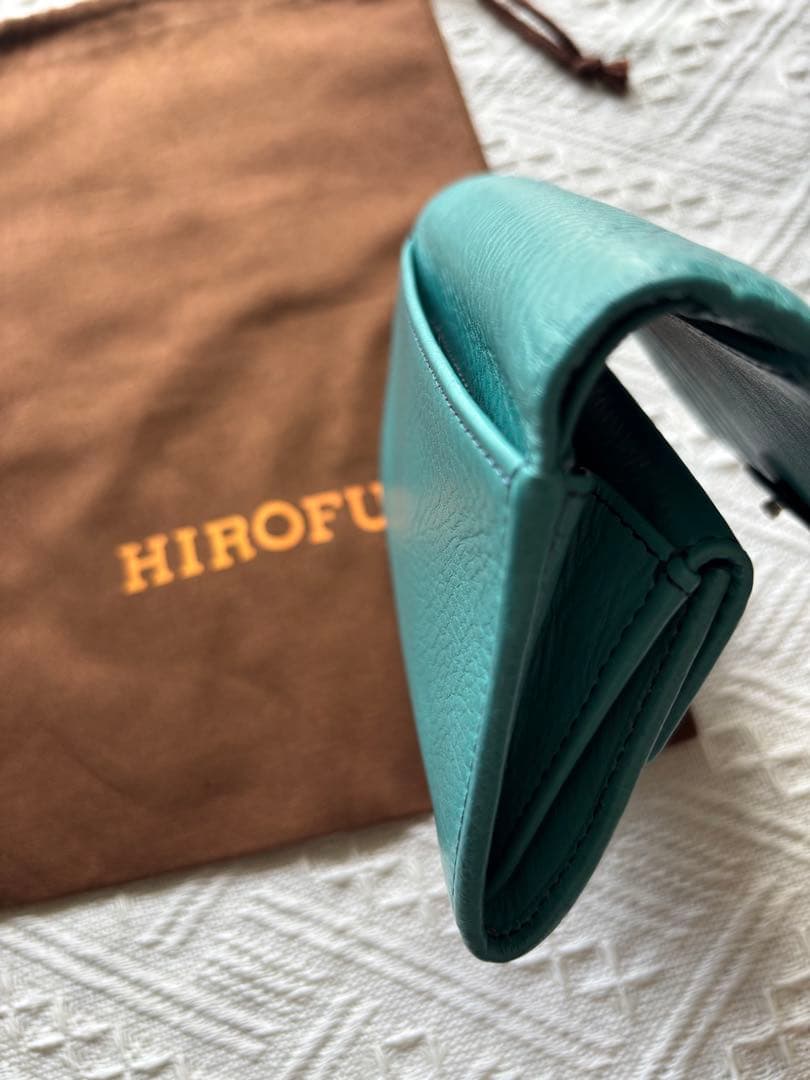 本日最終✩.*HIROFUセンプレ本革小ロゴ二つ折り財布 定価税込49,500円
