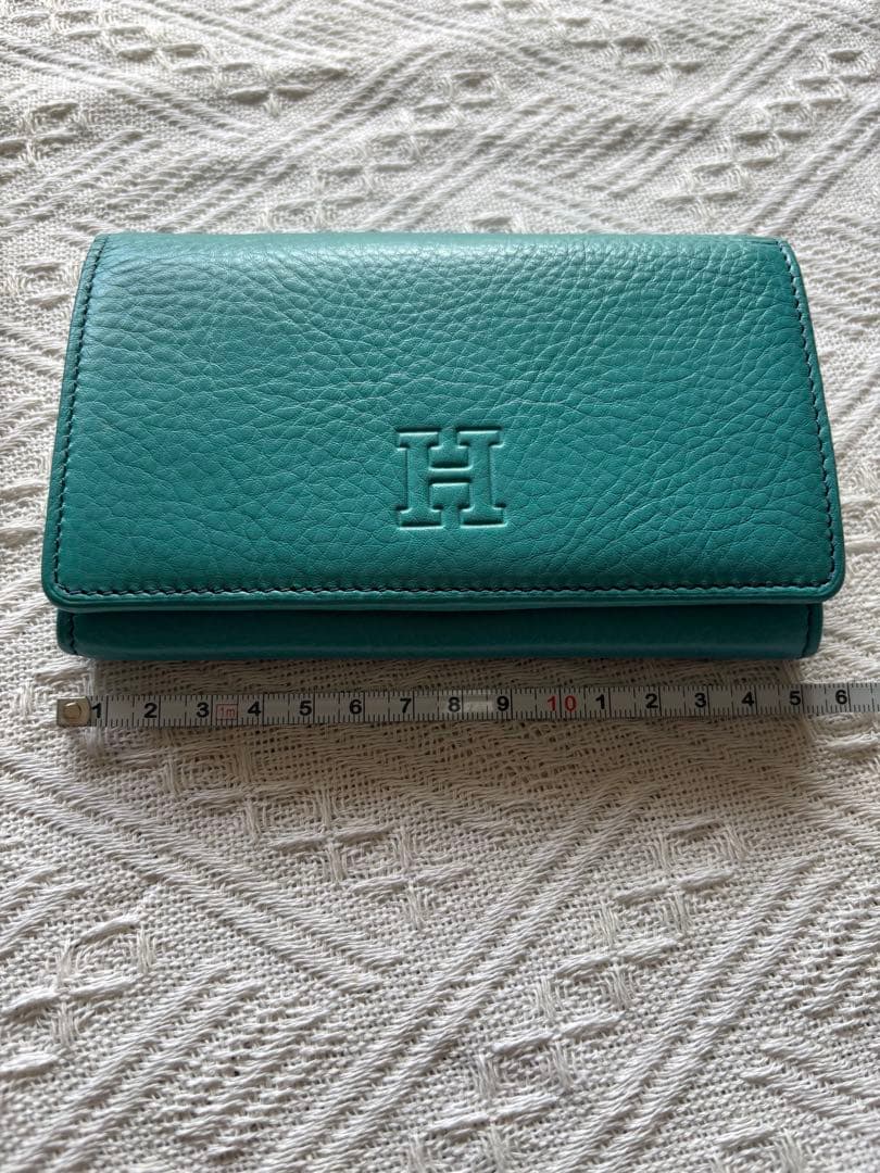 本日最終✩.*HIROFUセンプレ本革小ロゴ二つ折り財布 定価税込49,500円