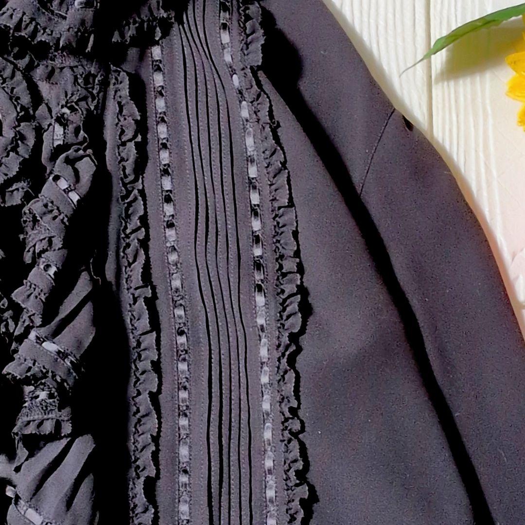 美品✨インゲボルグ ピンクハウス ピコフリル レース ポレロ カーディガン 黒