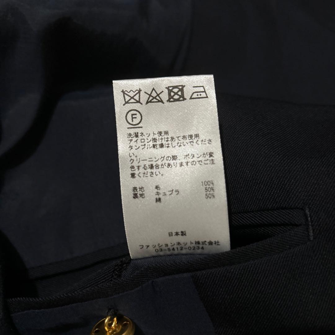 ADULT ORIENTED ROBES紺ブレ 金ボタン シングルジャケット