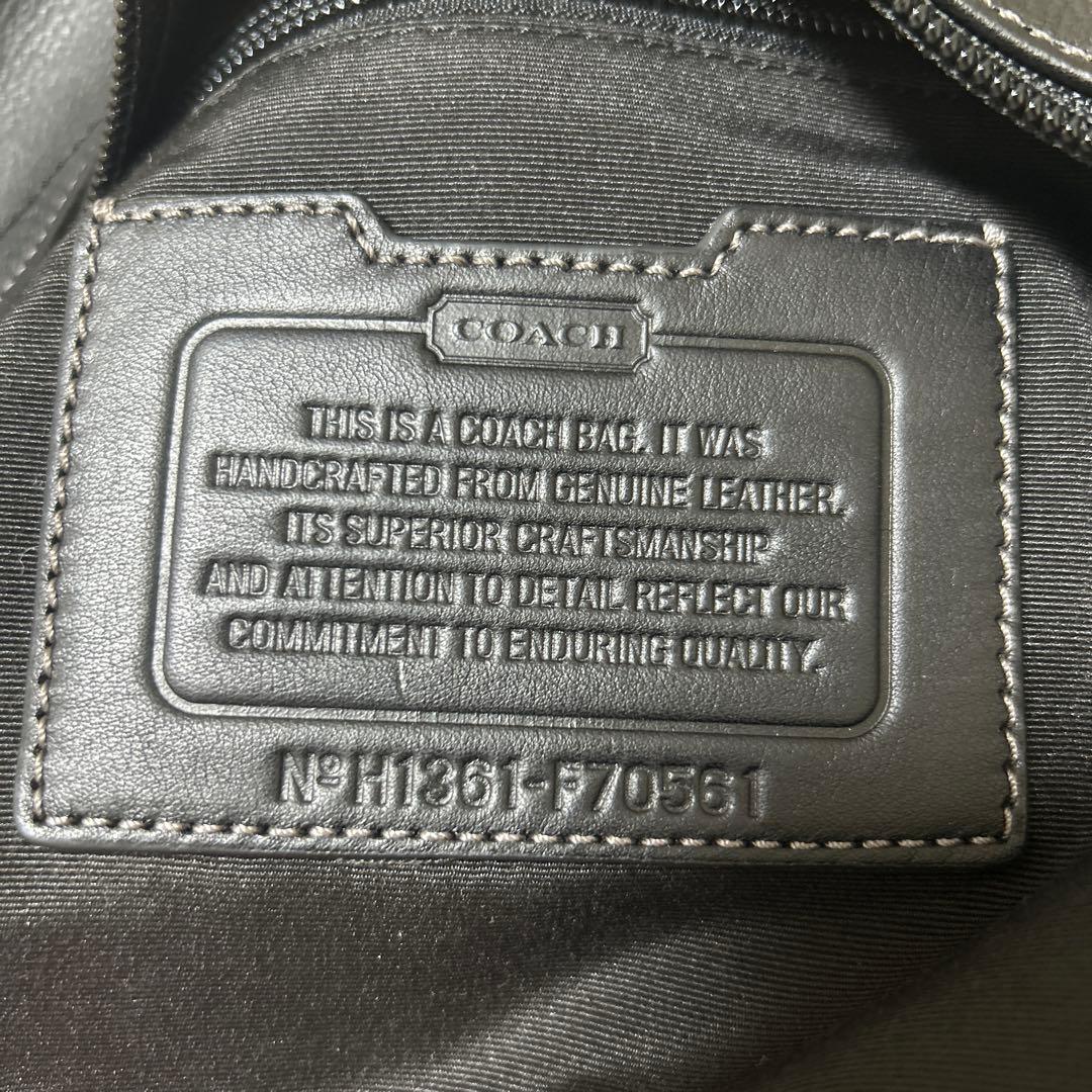 櫻*屋様 COACH ブラック ボストンバッグ ショルダーストラップ付き