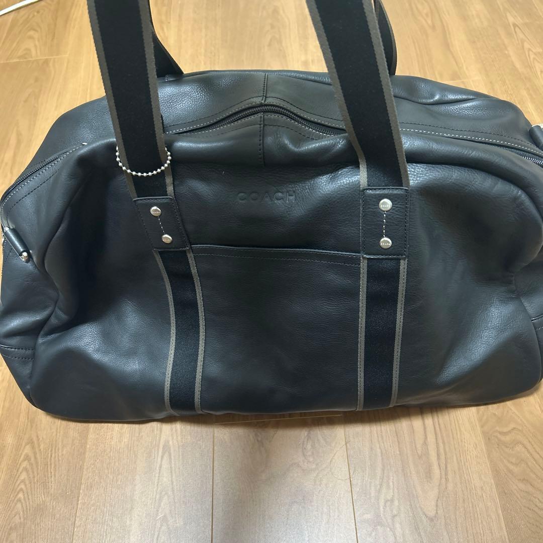 櫻*屋様 COACH ブラック ボストンバッグ ショルダーストラップ付き