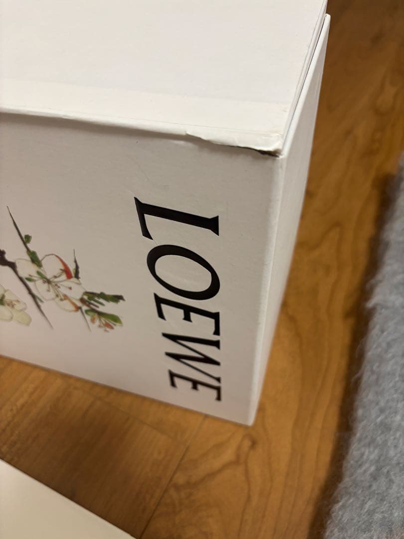 美品　LOEWE グレー マフラー　モヘア　ロエベ