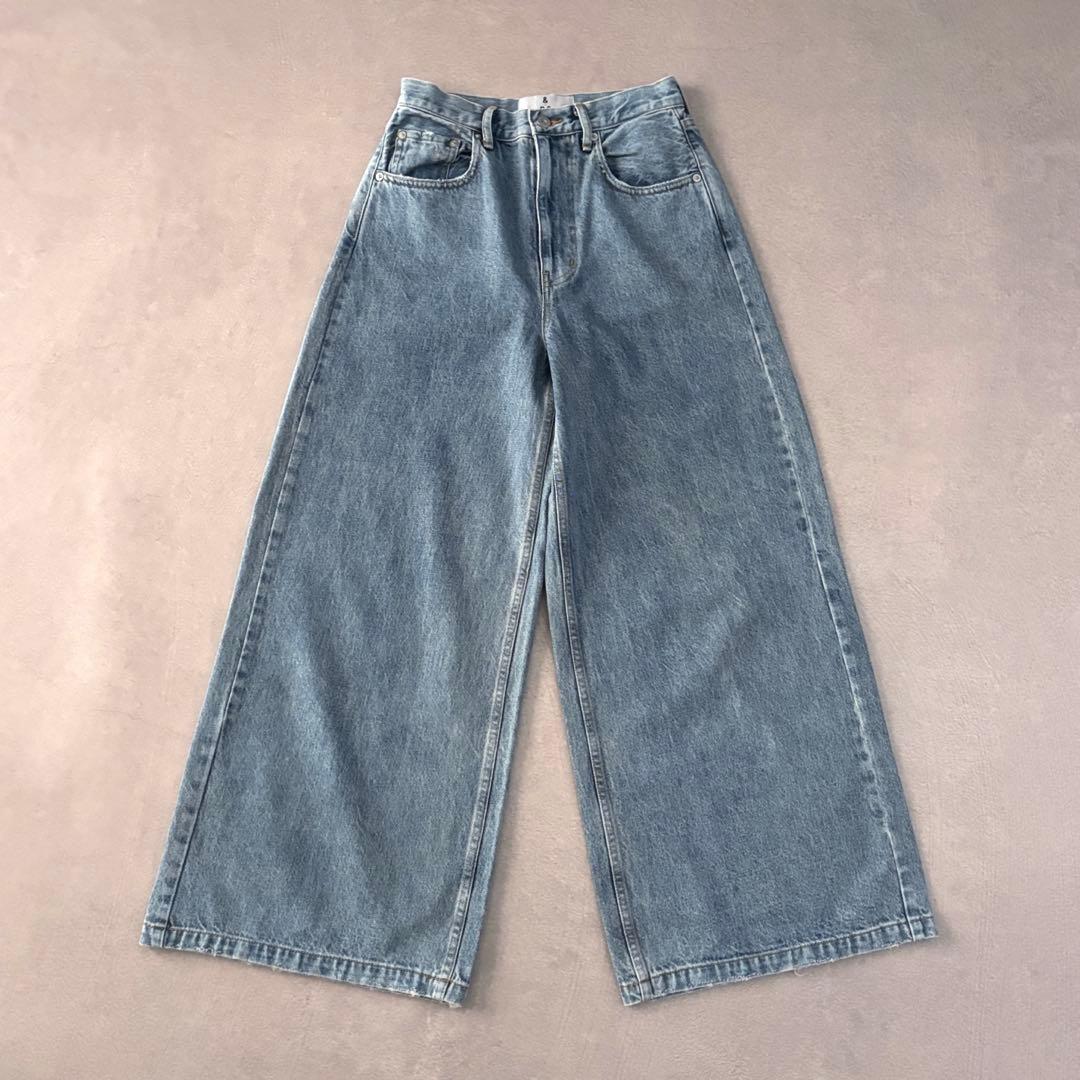 美品 Curensology &RC グッドバギーデニムパンツ 38 風合い良好