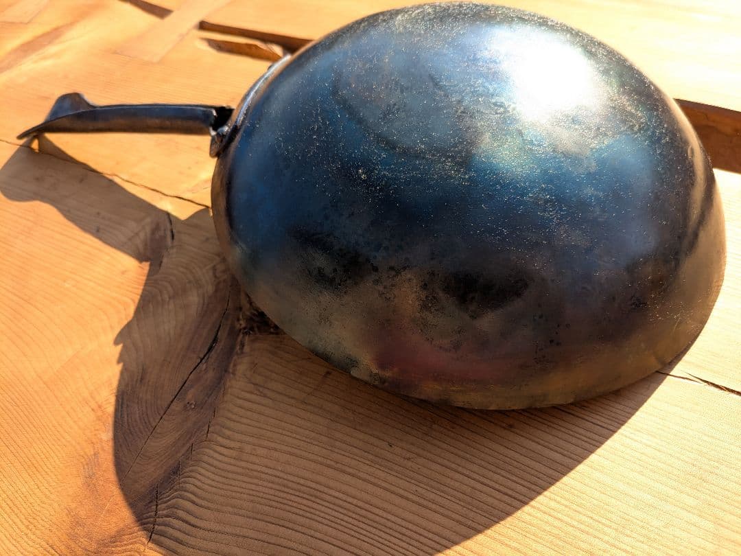 鍛造　ハンドメイド中華鍋　北京鍋 直径約２５cm