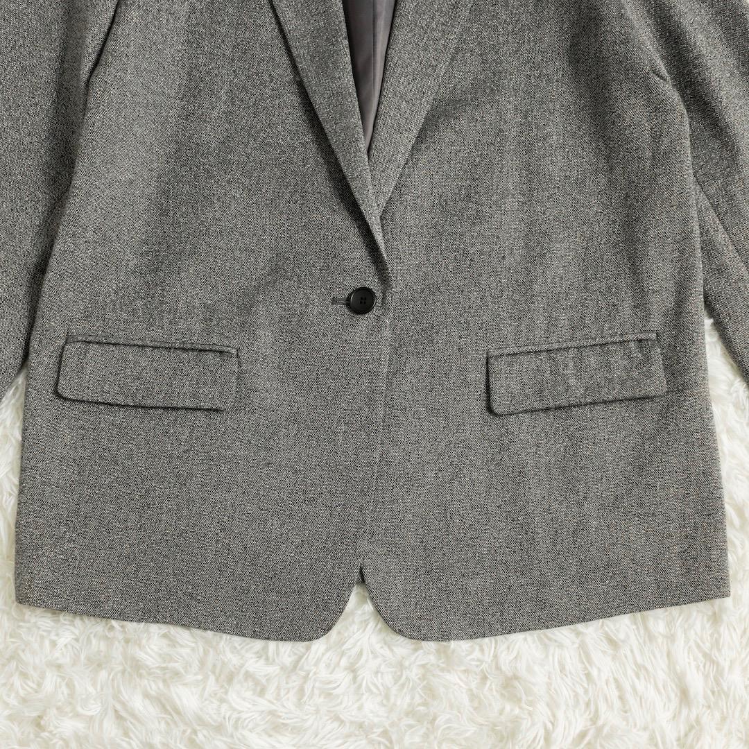 未使用 スピックアンドスパン 24AW ラメウールジャケット 38 グレー