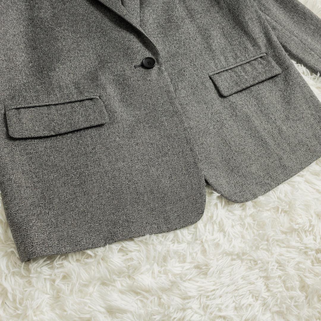 未使用 スピックアンドスパン 24AW ラメウールジャケット 38 グレー
