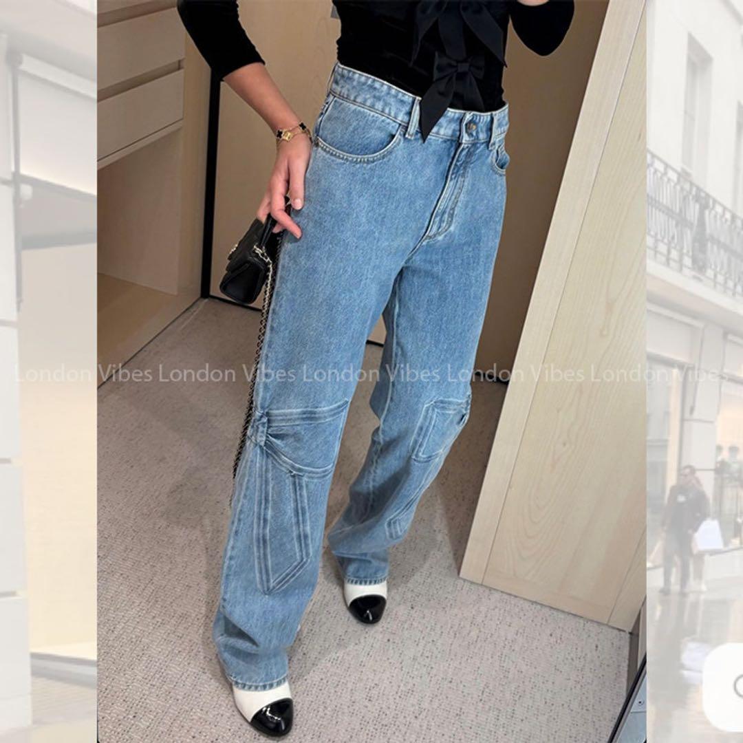 CHANEL デニムパンツ リボン