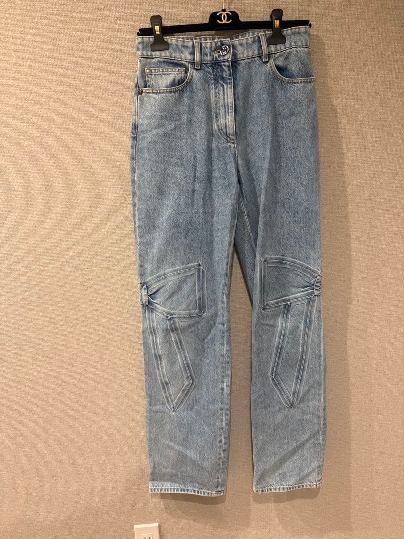 CHANEL デニムパンツ リボン