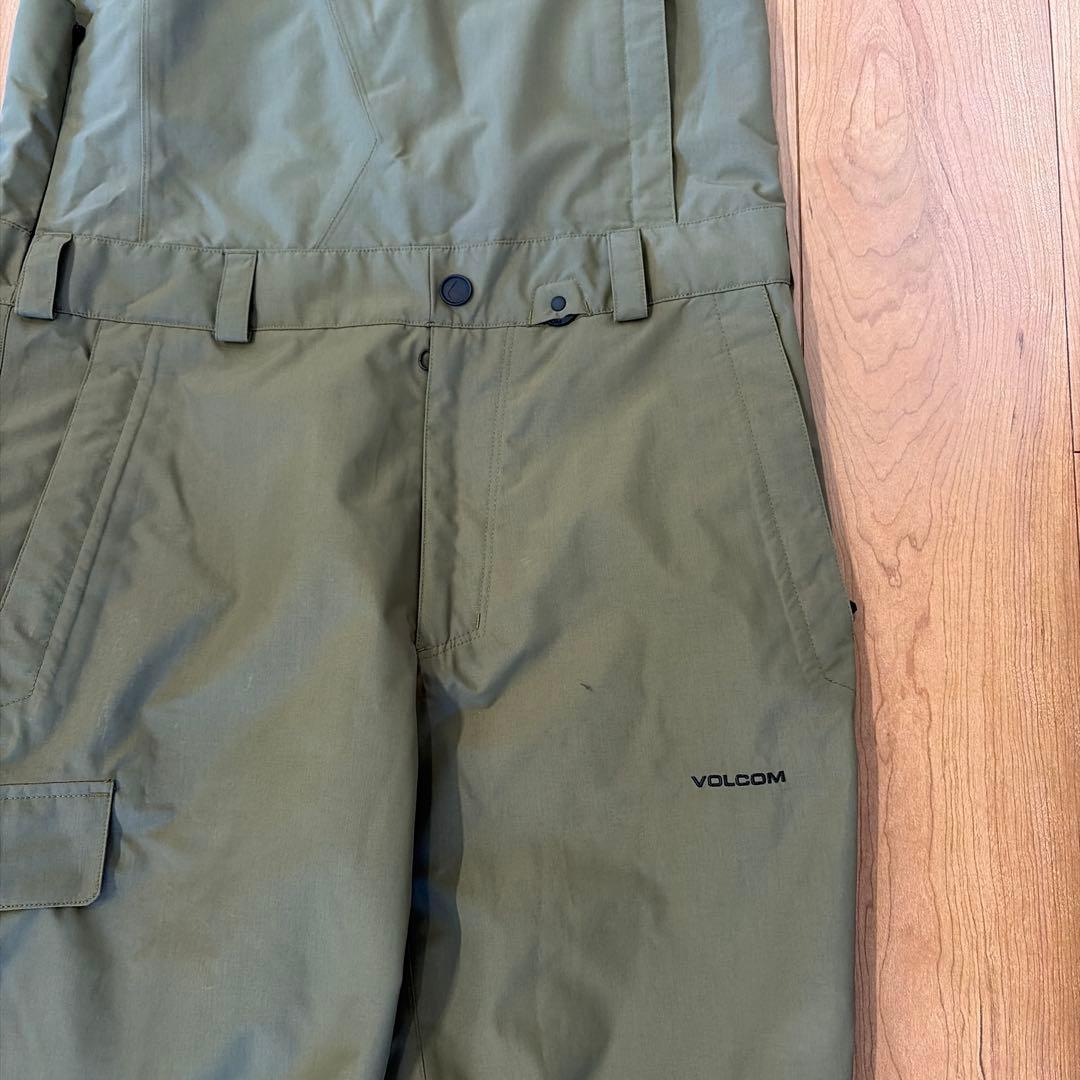 VOLCOM オリーブ色 スノーウェア S/Pビブパンツ
