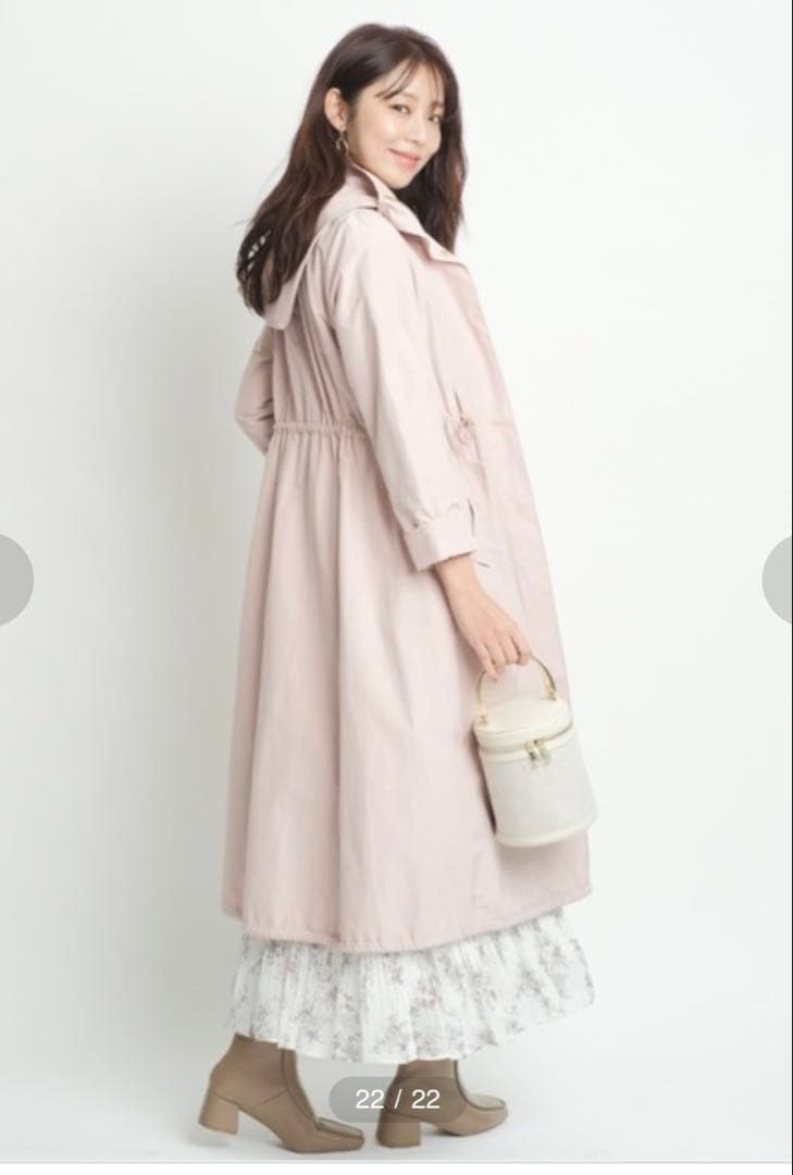 【極美品】JUSGLITTY 撥水ロングフードブルゾン