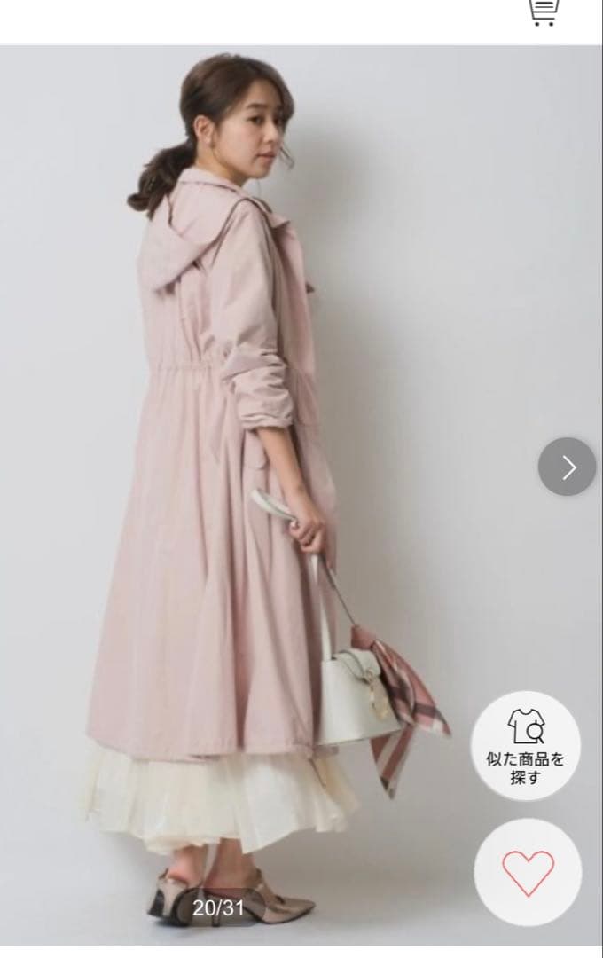 【極美品】JUSGLITTY 撥水ロングフードブルゾン