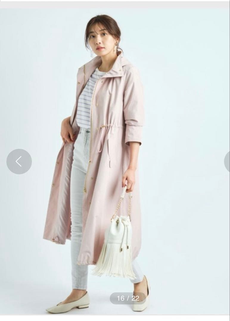 【極美品】JUSGLITTY 撥水ロングフードブルゾン