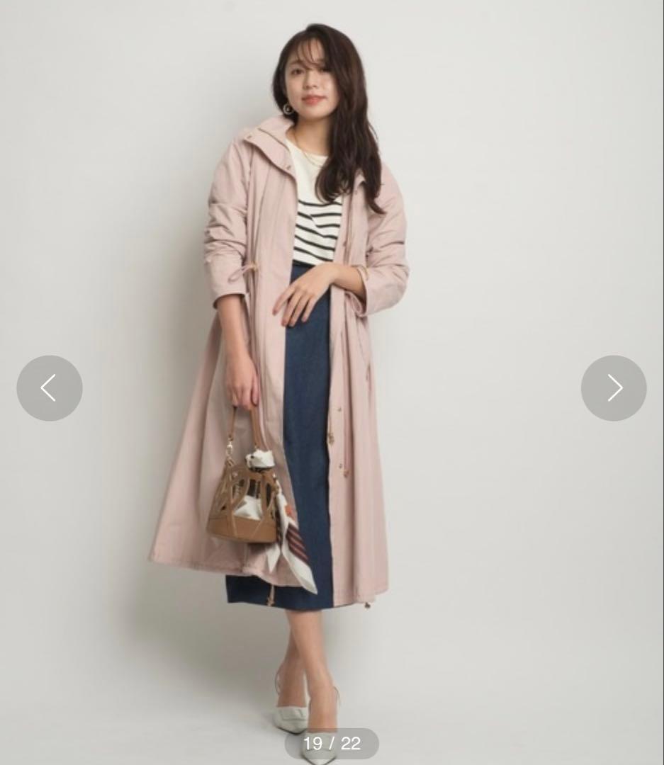 【極美品】JUSGLITTY 撥水ロングフードブルゾン