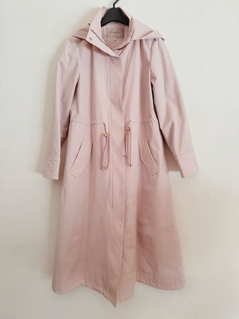 【極美品】JUSGLITTY 撥水ロングフードブルゾン