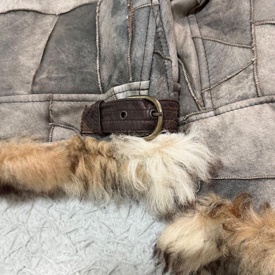 16793✨Y2K アヴィレックス B-3 パッチワーク ムートンジャケット