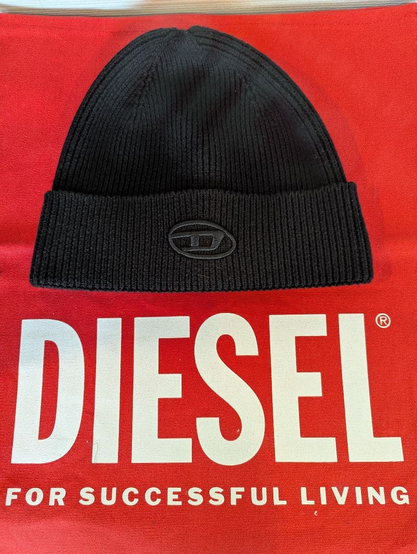 DIESEL 未使用美品 グレン期モデル オーバルDニットキャップ