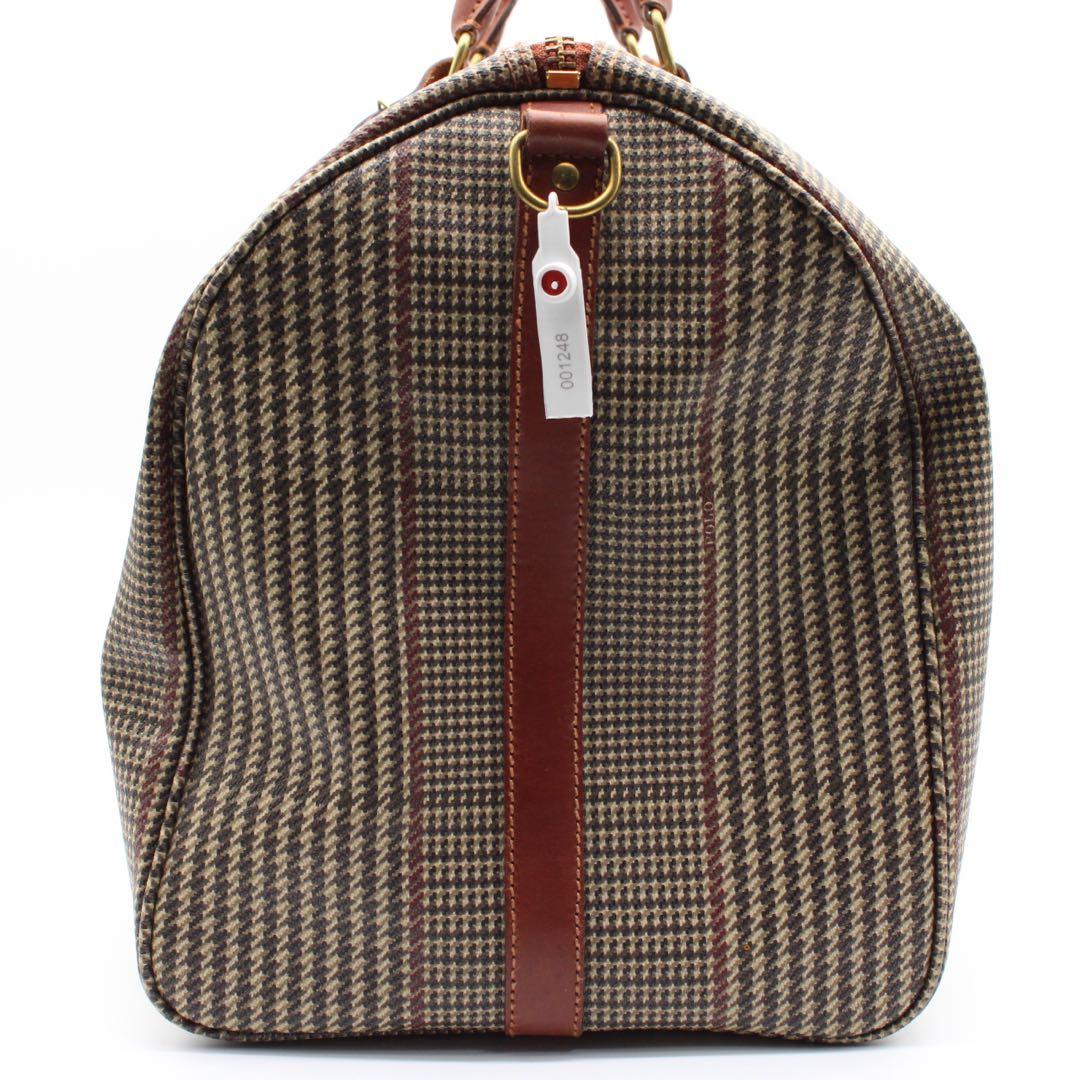 【美品】PoloRalphLauren 千鳥格子 ボストンバッグ ヴィンテージ