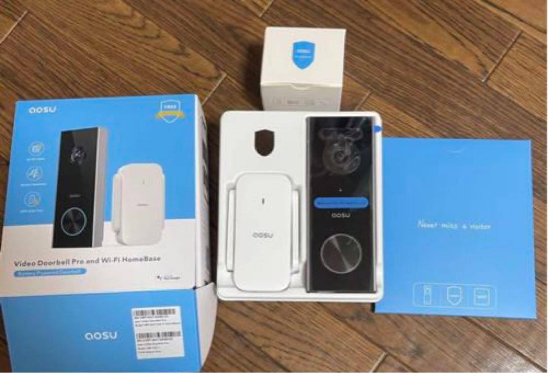 AOSU 2K ワイヤレス カメラ付き インターホン 外出先からも通話可能