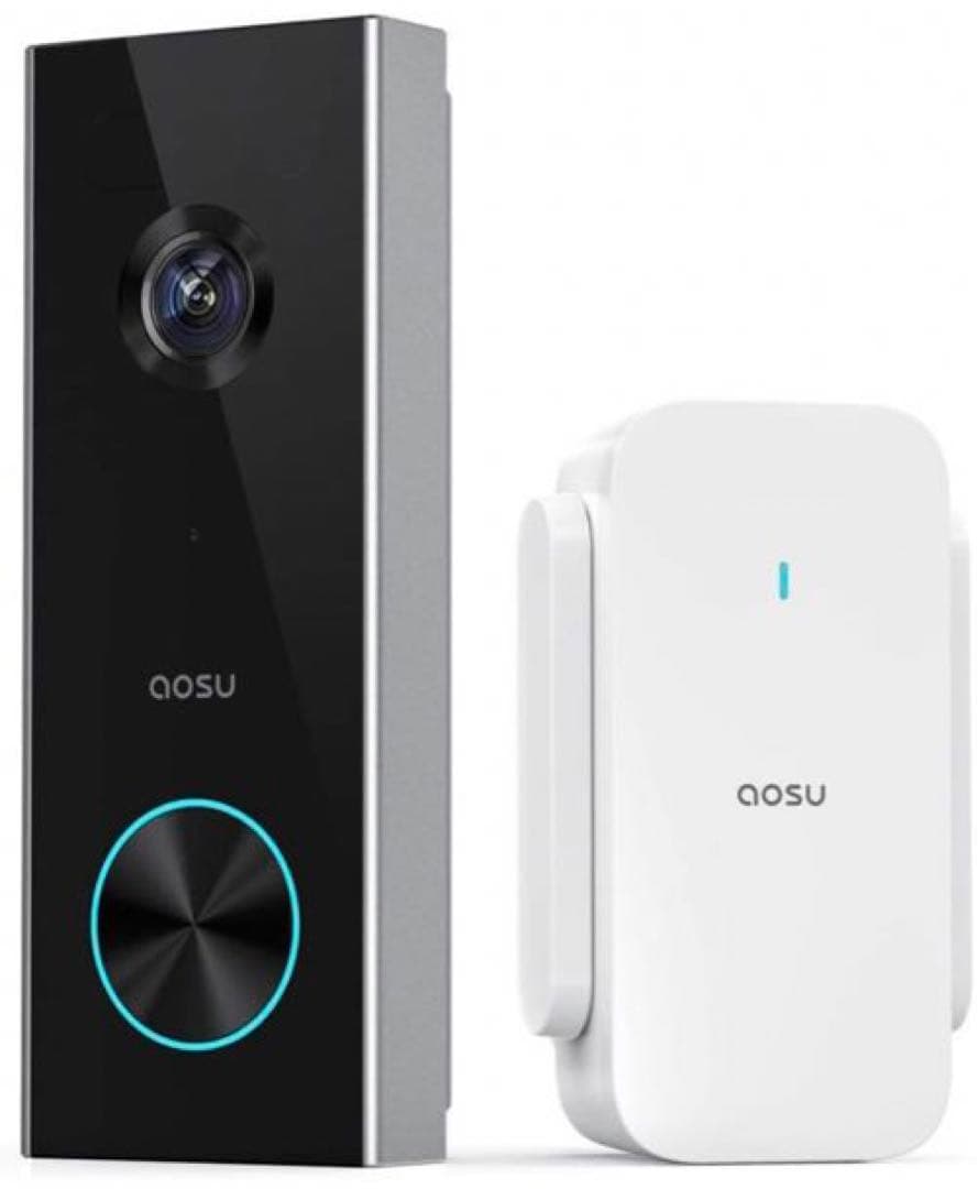 AOSU 2K ワイヤレス カメラ付き インターホン 外出先からも通話可能